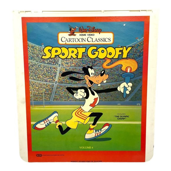 Walt Disney Sport Goofy Cartoon Classic RCA SelectaVision CED Videodisc Laser - Picture 1 of 6